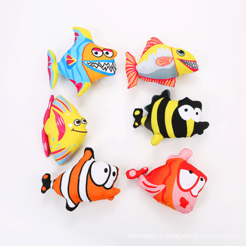 cartoon shape fish cat toy with catnip